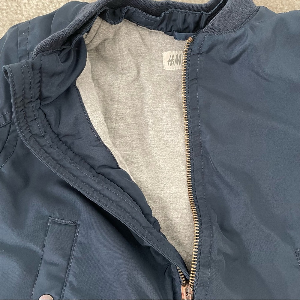 H&M Boys Blue Bomber Jacket - Picture 4 of 5